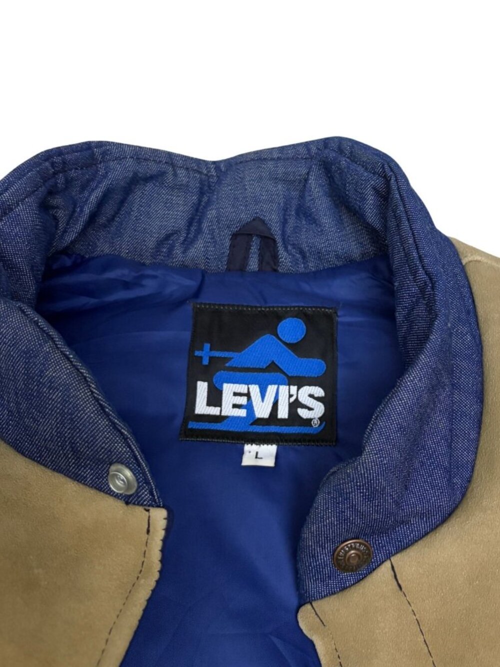 RARE 70s LEVIS SKI Goose Down VINTAGE Puffer Vest Parka Winter Jacket Mens Large - Picture 2 of 8